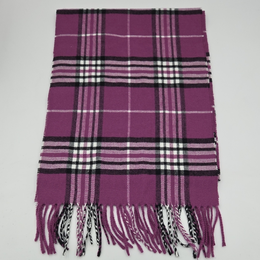 Plaid Purple Scarf - Picture 1 of 2